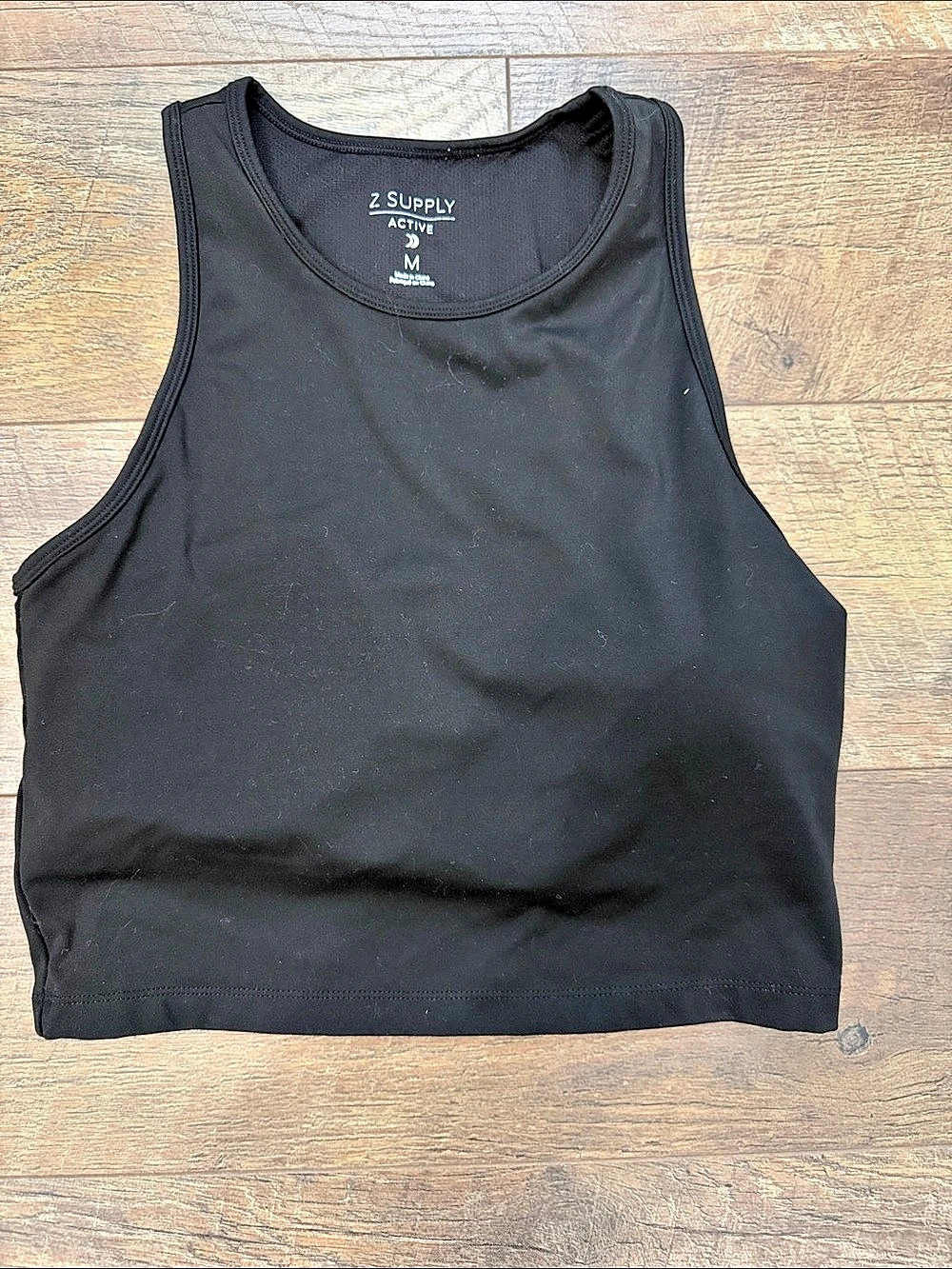 Z Supply Team Player Cropped Tank Black Medium